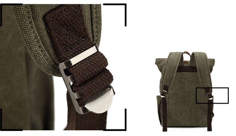 Herren Rucksack aus gewachstem Canvas Reiserucksack Männer