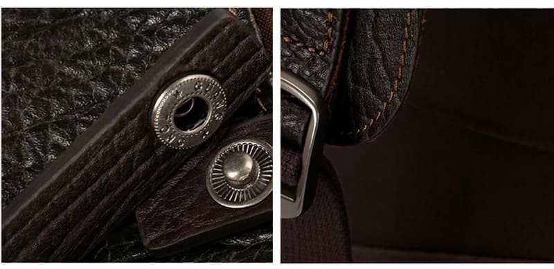 Herren Rucksack Leder Arbeit mit Rolltop und Polster Laptoprucksack