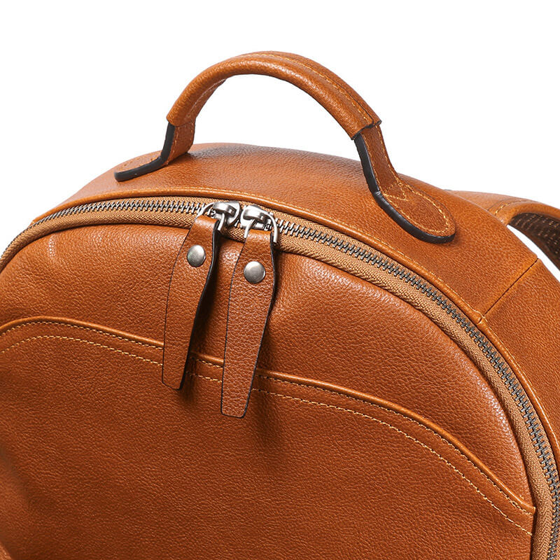 Herren Rucksack Leder mit Laptopfach Backpack Männer für Business und Kurzreise