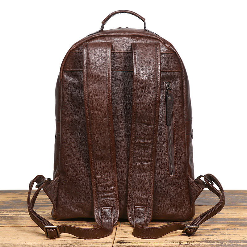 Herren Rucksack Leder mit Laptopfach Backpack Männer für Business und Kurzreise