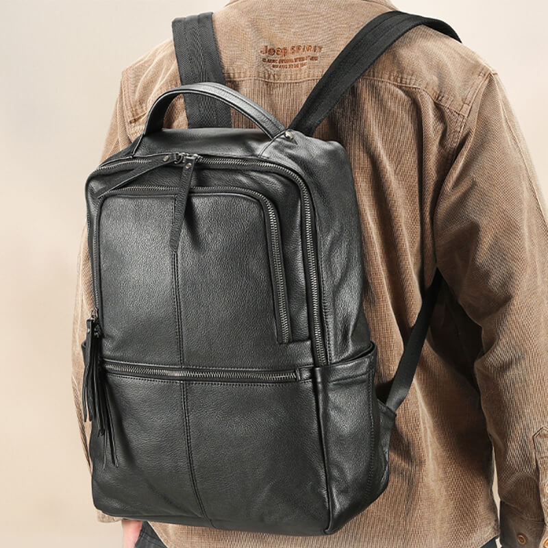 leder laptoptasche herren schwarz