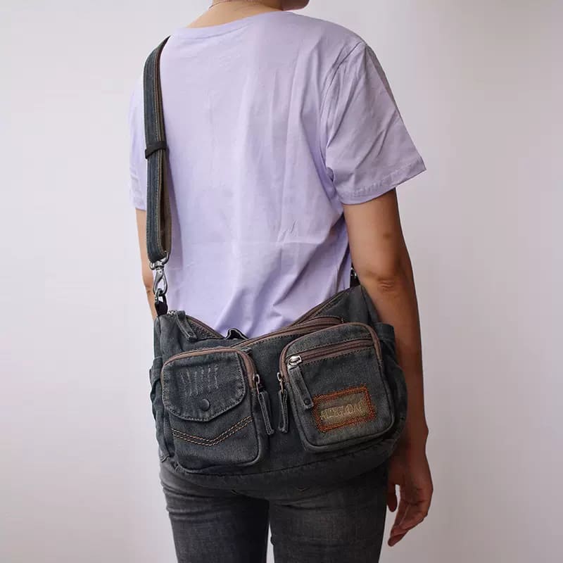 denim umhängetasche