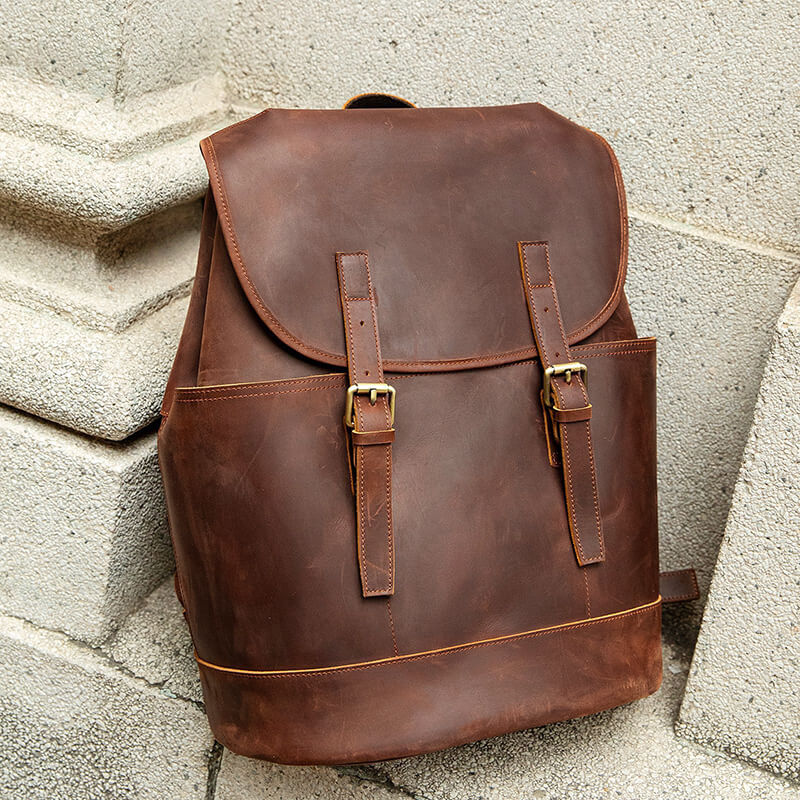 leder rucksack herren vintage