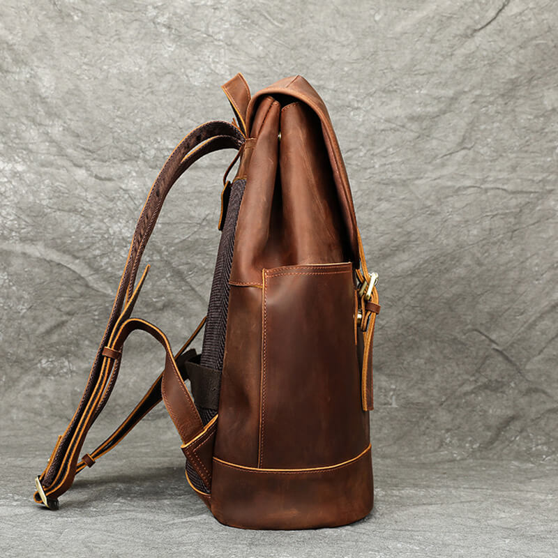Herren Vintage Rucksack aus Crazy-Horse-Leder