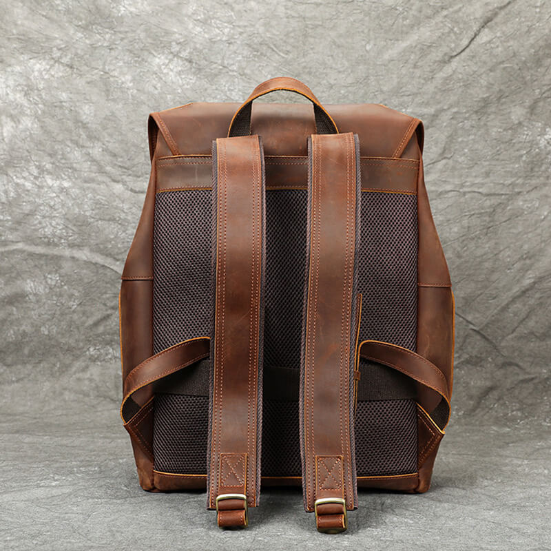 Herren Vintage Rucksack aus Crazy-Horse-Leder