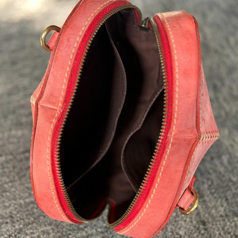 Herz Umhängetasche Damen Leder Schultertasche Herzform Unterarmtasche