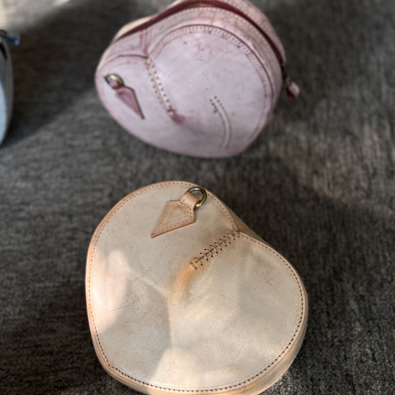 Herz Umhängetasche Damen Leder Schultertasche Herzform Unterarmtasche