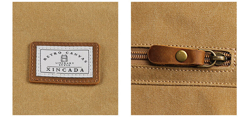 hochwertige Umhängetasche Herren Canvas Tasche Vintage Messenger Bag Männer