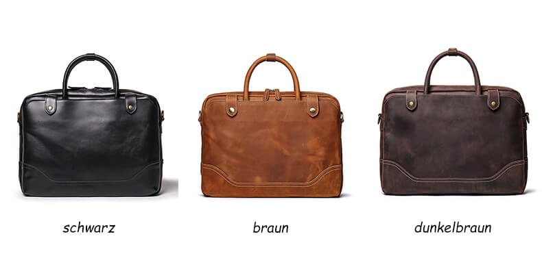 hochwertige Businesstasche Vintage Aktentasche Herren Leder braun Umhängetasche Handtasche