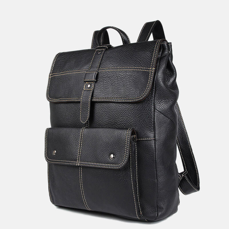 rucksack herren leder schwarz