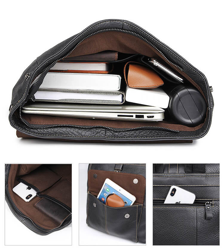 hochwertiger Leder Rucksack Herren groß für Laptop und Reisen