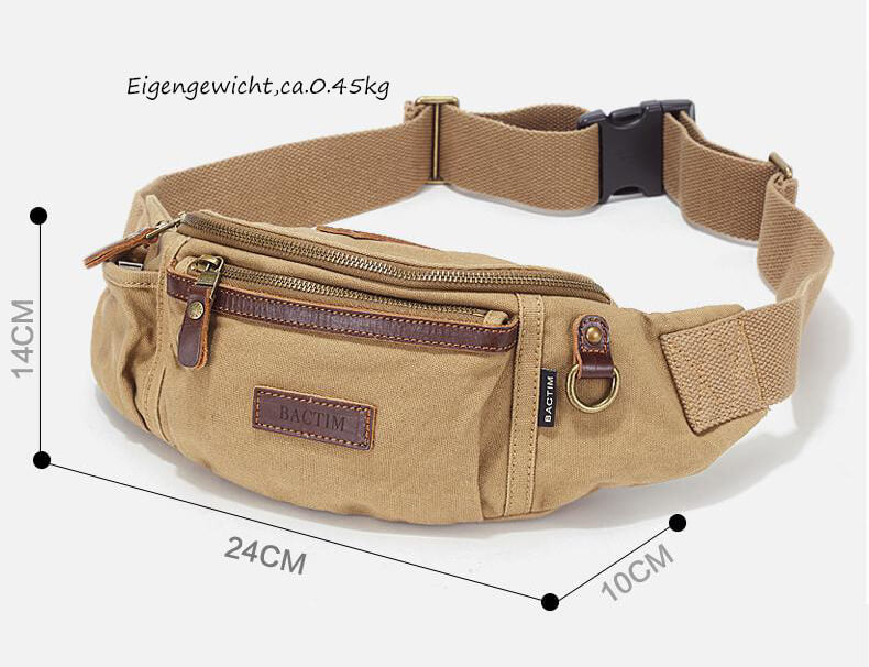 Hüfttasche Outdoor für Herren aus Canvas Brusttasche