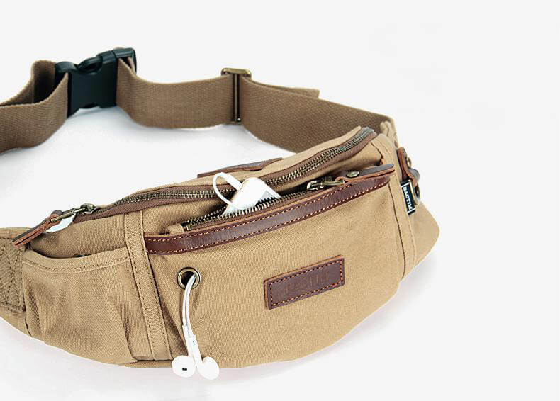 Hüfttasche Outdoor für Herren aus Canvas Brusttasche