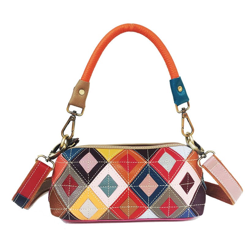 patchwork tasche leder