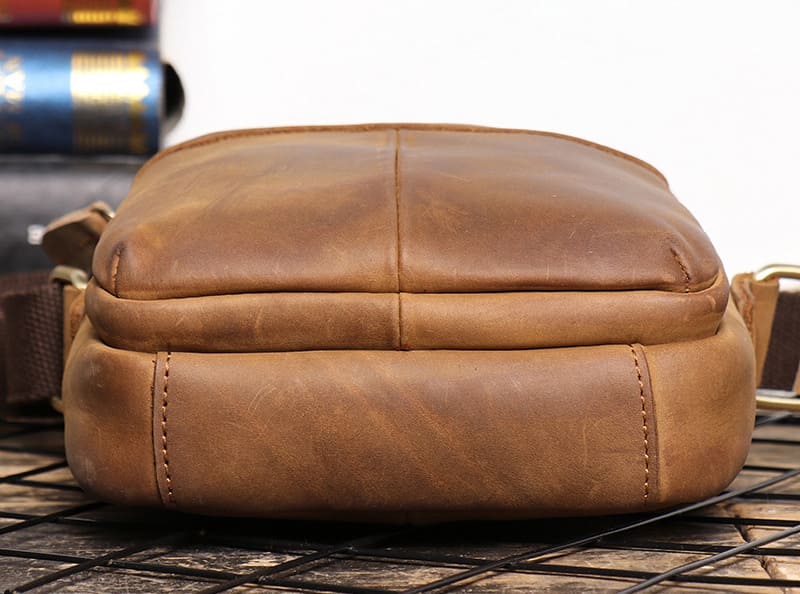 kleine Herren Umhängetasche Leder Vintage Herrentasche in 2 Farben