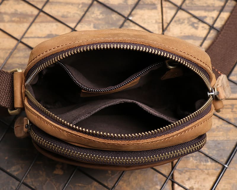 kleine Herren Umhängetasche Leder Vintage Herrentasche in 2 Farben