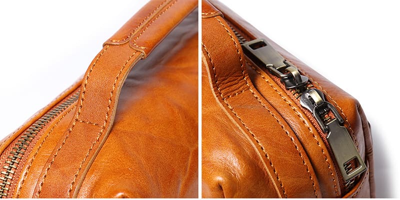 kleine Herren Umhängetasche Leder Vintage Tasche Männer mit Griff
