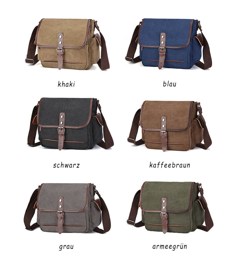 kleine Herrentasche Umhängetasche Herren Canvas