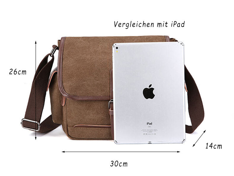 kleine Herrentasche Umhängetasche Herren Canvas