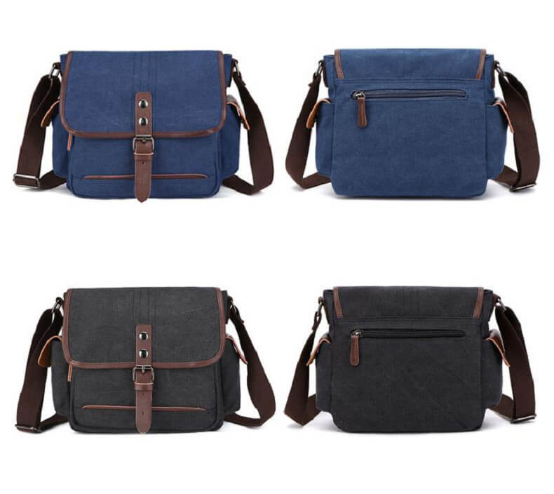 umhängetasche leder canvas