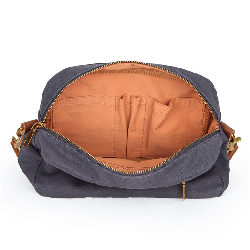 kleine Umhängetasche Canvas Herren Retro für Freizeit in 3 Farben