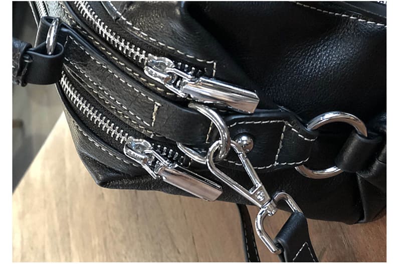 kleine Umhängetasche Damen Leder mit Griff schwarze Handtasche zum Umhängen