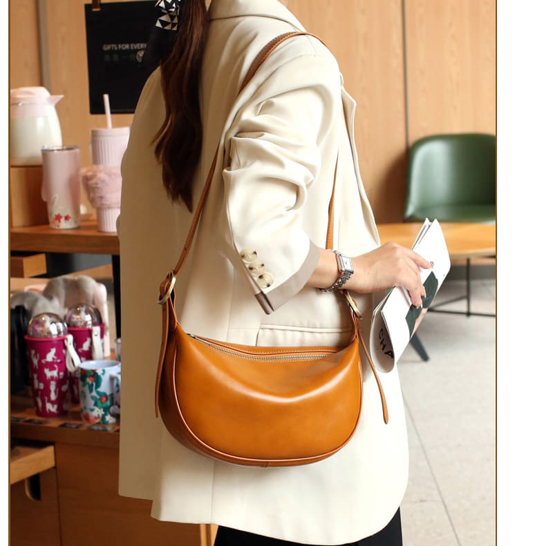 umhängetasche damen leder braun klein