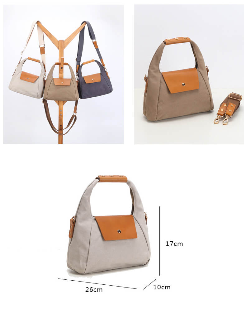 kleine Umhängetasche Damen aus Canvas Handtasche retro Unterarmtasche