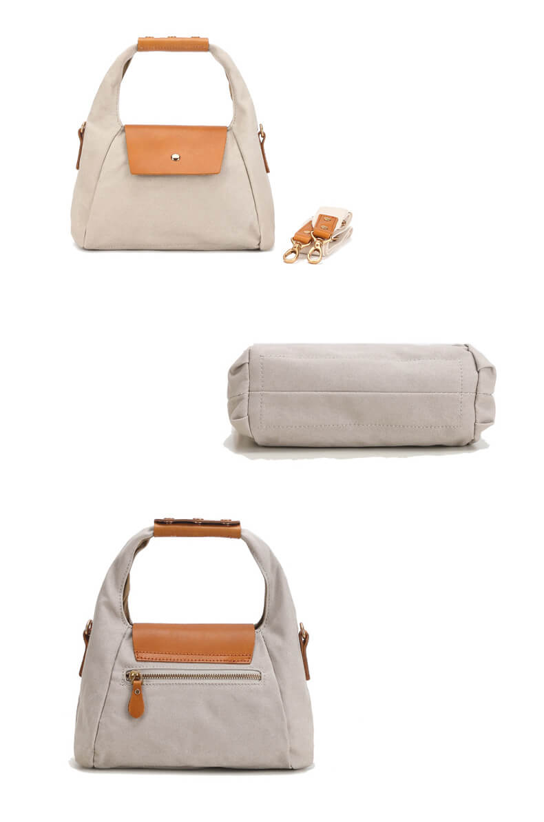 kleine Umhängetasche Damen aus Canvas Handtasche retro Unterarmtasche