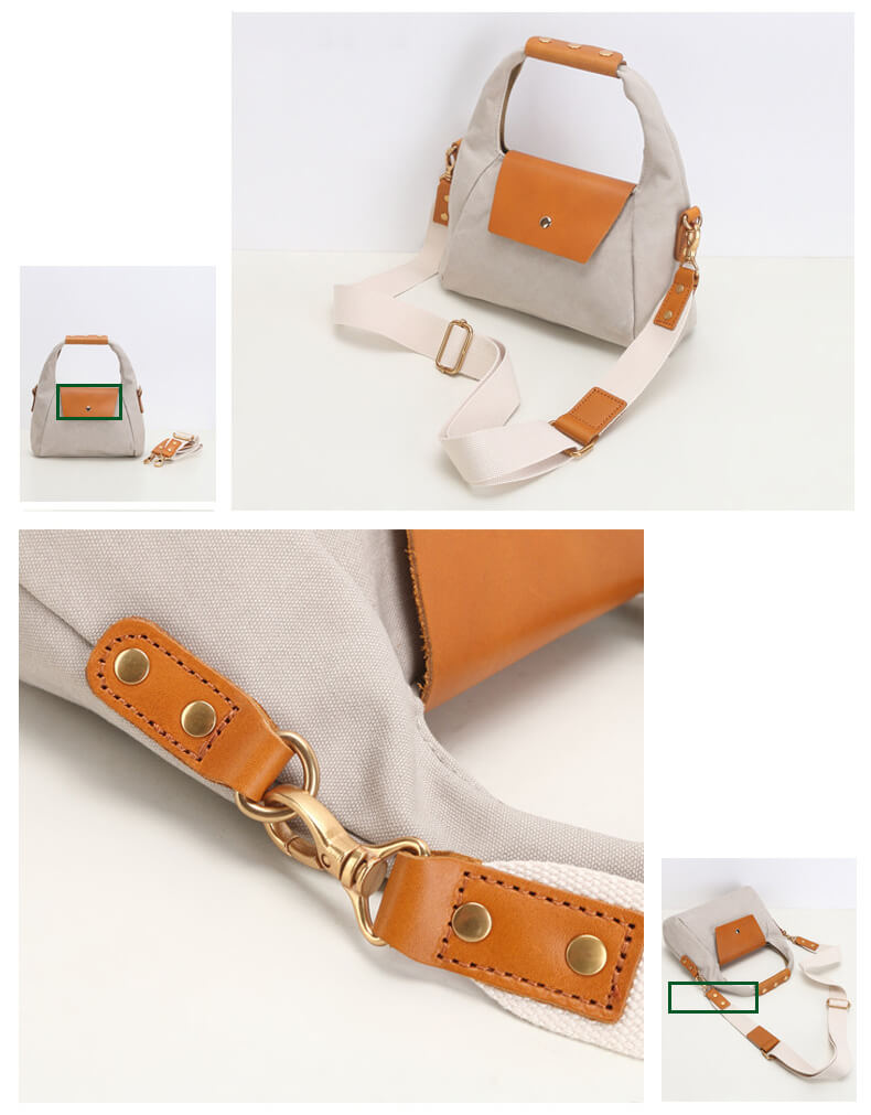 kleine Umhängetasche Damen aus Canvas Handtasche retro Unterarmtasche