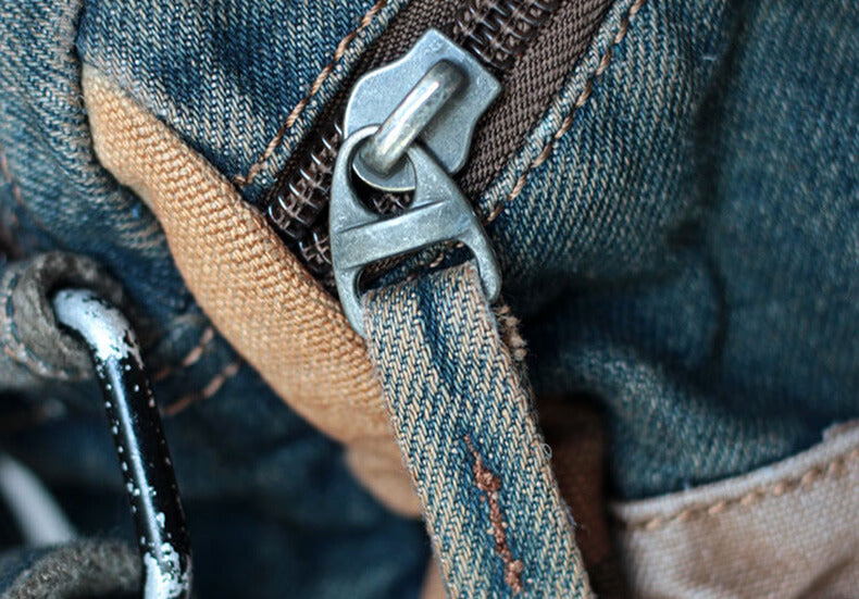 kleine Umhängetasche Denim Herren für Freizeit Hochformat Herrentasche Jeansstoff