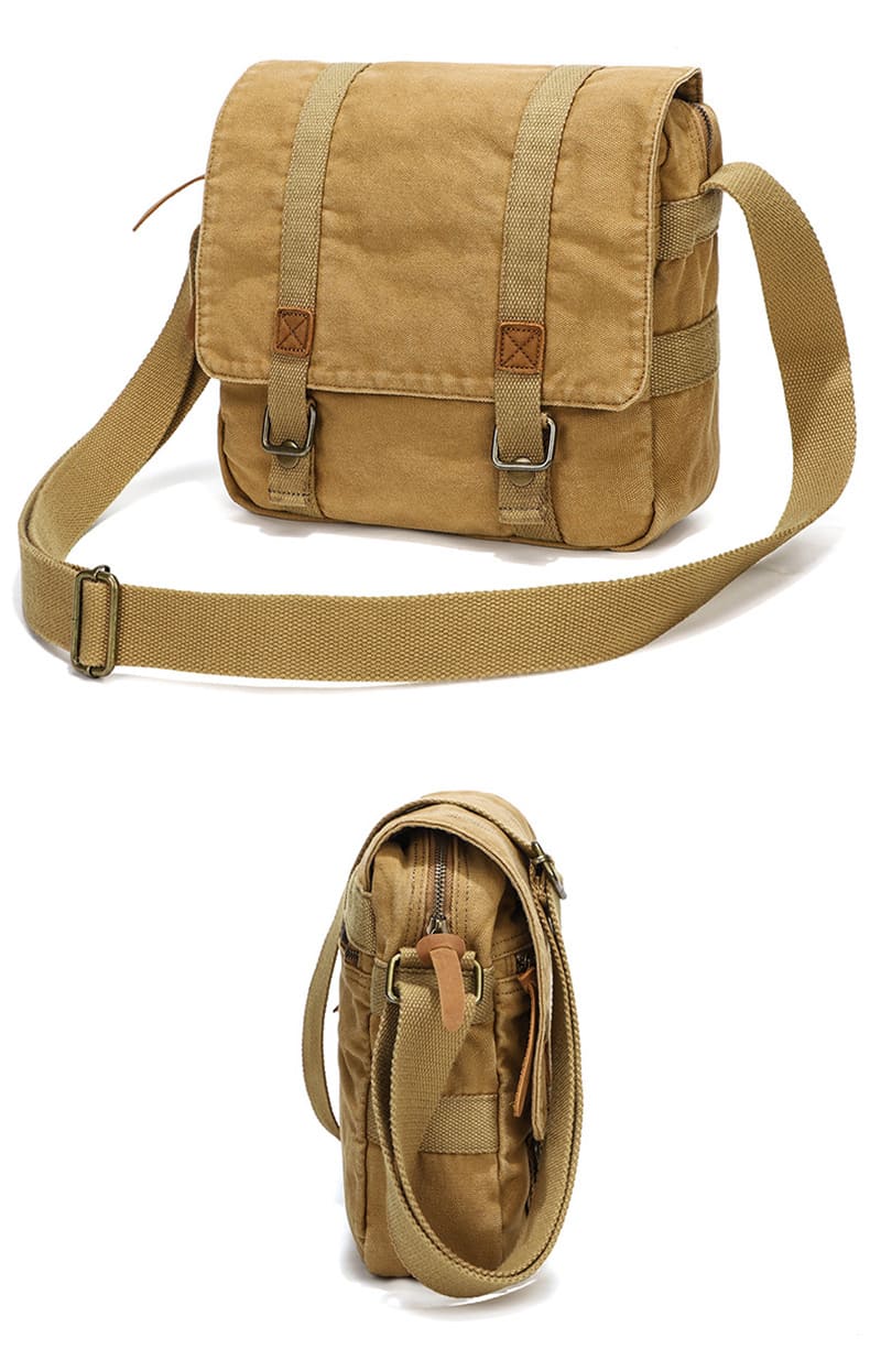 kleine Umhängetasche Herren Canvas Tasche Freizeit in 3 Farben