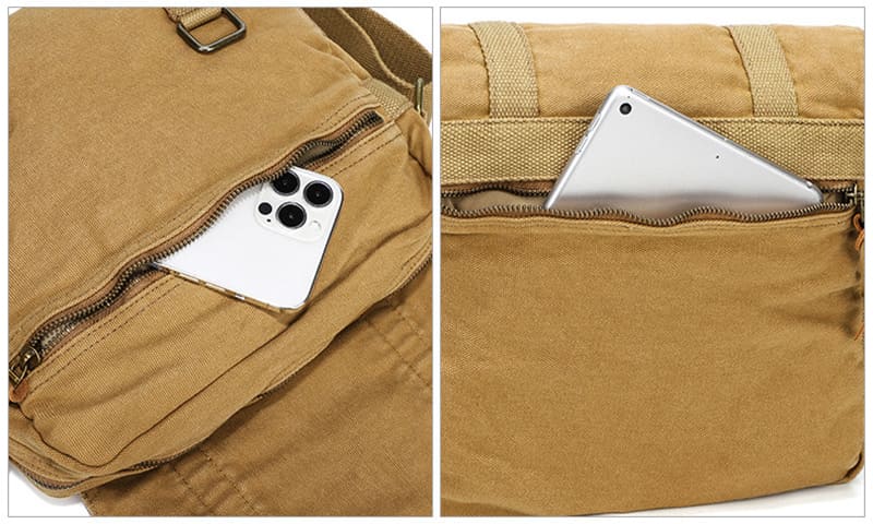 kleine Umhängetasche Herren Canvas Tasche Freizeit in 3 Farben