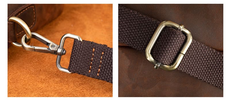 kleine Umhängetasche Herren Leder Vintage Handytasche mit Reißverschluss