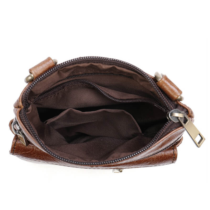 kleine Umhängetasche Herren Leder Vintage Hochformat Herrentasche Schultertasche