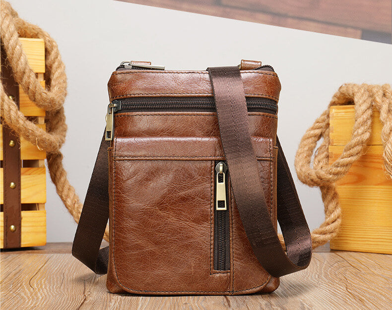 leder umhängetasche herren vintage klein