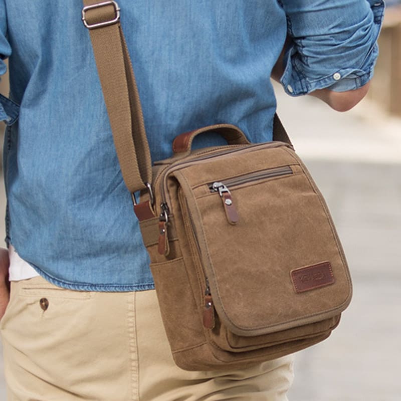 umhängetasche herren canvas
