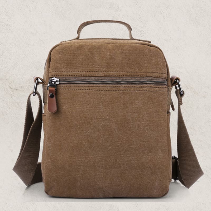 kleine Umhängetasche Herren aus Canvas für Alltag mit vielen Fächern