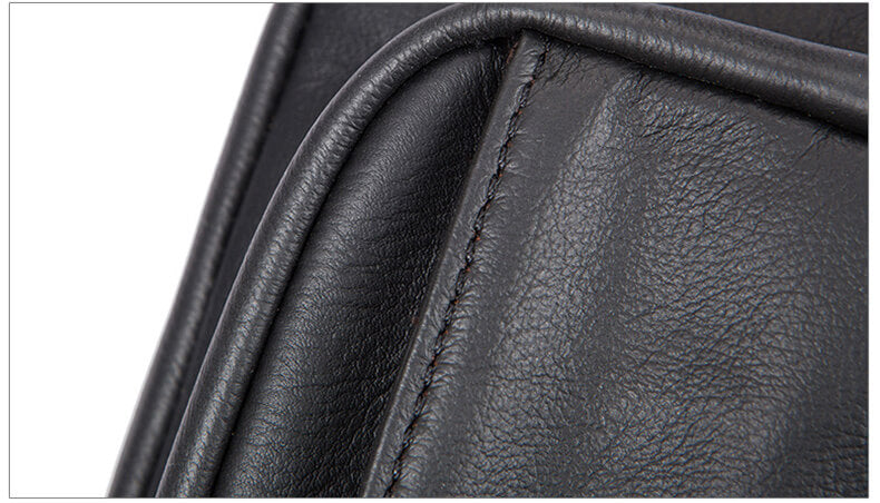 kleine Umhängetasche Leder schwarz Herren für Alltag weich