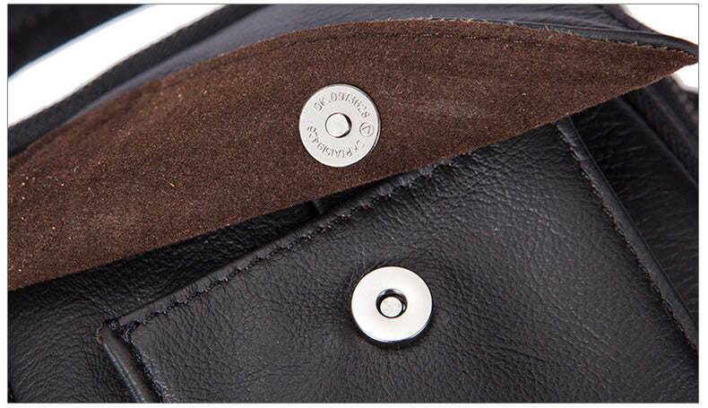 kleine Umhängetasche Leder schwarz Herren für Alltag weich