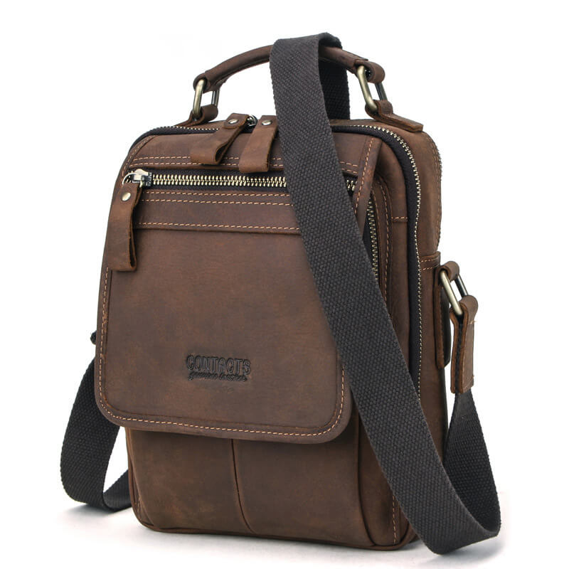 umhängetasche herren leder braun