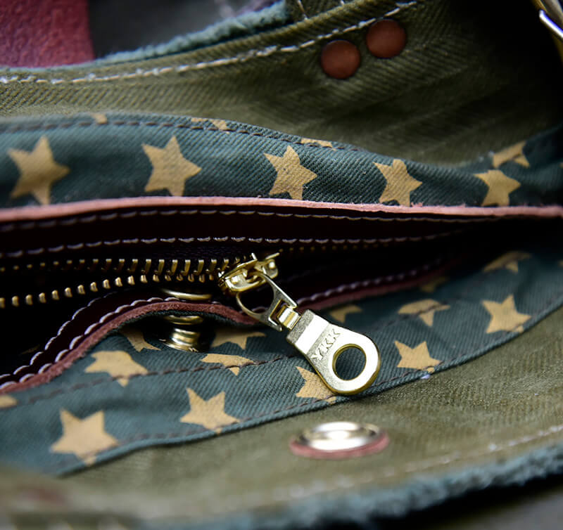 Kleine Damen Handtasche Canvas Umhängetasche Segeltuchtasche Grün