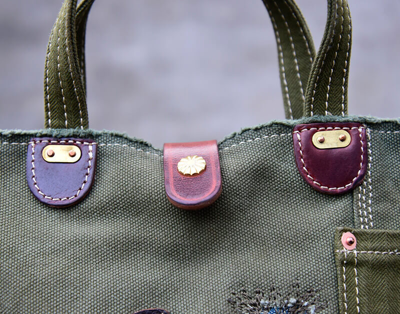 Kleine Damen Handtasche Canvas Umhängetasche Segeltuchtasche Grün