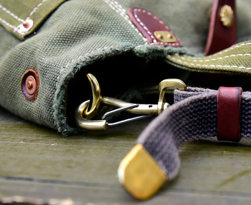Kleine Damen Handtasche Canvas Umhängetasche Segeltuchtasche Grün