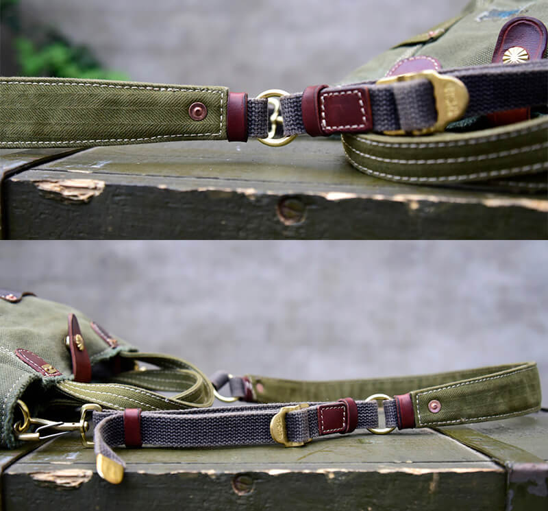 Kleine Damen Handtasche Canvas Umhängetasche Segeltuchtasche Grün