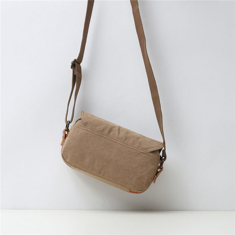 kleine Damen Umhängetasche Canvas Segeltuchtasche für Freizeit