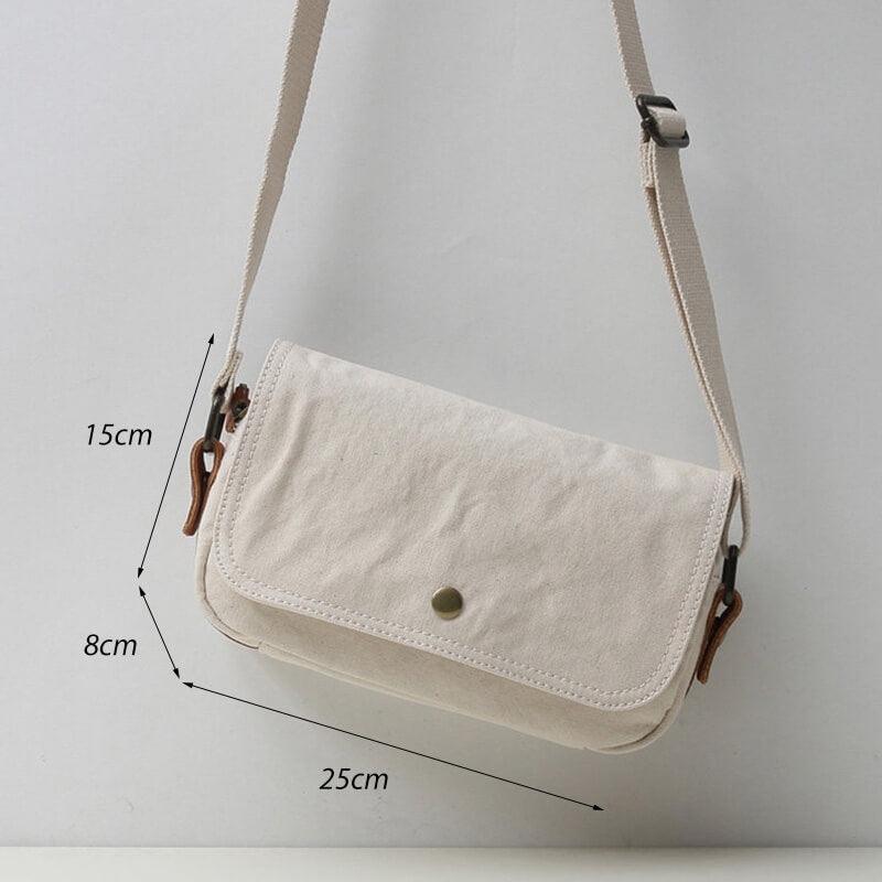 kleine Damen Umhängetasche Canvas Segeltuchtasche für Freizeit