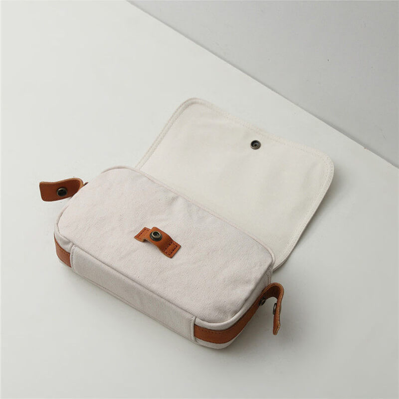 kleine Damen Umhängetasche Canvas Segeltuchtasche für Freizeit