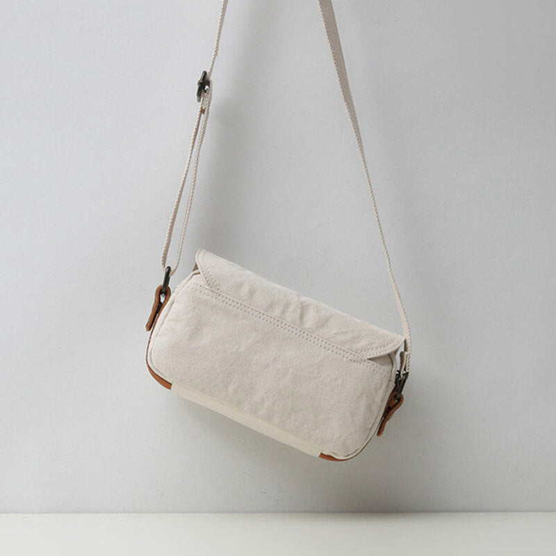 kleine Damen Umhängetasche Canvas Segeltuchtasche für Freizeit