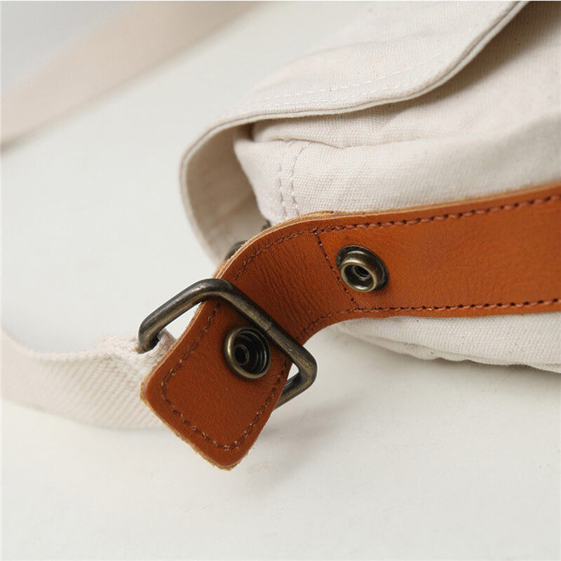 kleine Damen Umhängetasche Canvas Segeltuchtasche für Freizeit